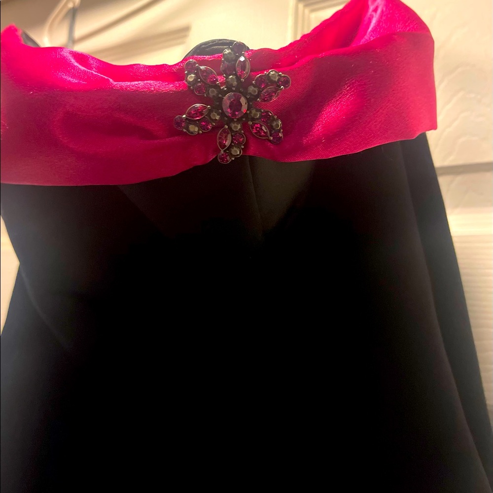 Vintage formal gown with brooch